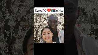 Korean🇰🇷❤️🇿🇦 African couple korea korean kdrama koreandrama bts btsarmy [upl. by Appilihp]