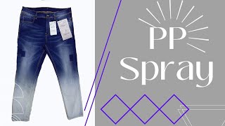 PP spray on jeans pantPotassium permanganate PP KMnO₄ spry on denim pant [upl. by Ondrea689]