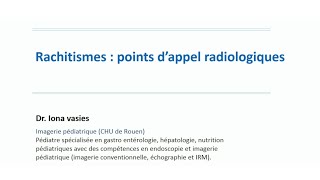 Rachitismes  points dappel radiologiques [upl. by Murat227]