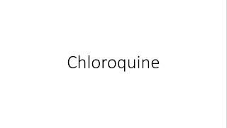 Cholorquine  Pharmacology [upl. by Whit543]