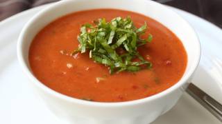 Gazpacho Recipe  Cold Tomato Cucumber Pepper Soup [upl. by Pliner]