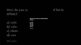 How do you create an unordered list in HTML quotes codeeducation computerlanguage edu question [upl. by Tyoh213]