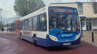 Ride on Video of tired Stagecoach rawmarsh MAN Enviro 300 22771 OU58 GKO to wath bus station [upl. by Brandon397]