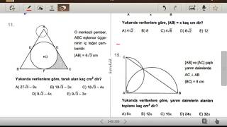 DAİRE 1 Karekök YKS 2 Oturum Geometri Soru Bankası test 1234 [upl. by Mcnally]