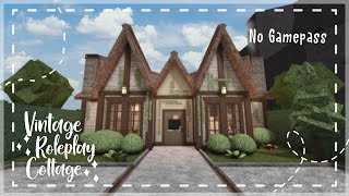 Vintage Roleplay Cottage Speed build amp Tour Roblox Bloxburg Tapioca [upl. by Harberd]