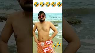 Saiman Says funniest dance in beach 🤣🤣HiSaimanSays SlayyPointOfficial Mythpat SlayyPop [upl. by Shanan]