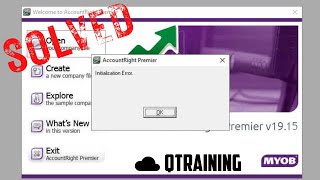 Solution MYOB Initialisation Error [upl. by Bron157]