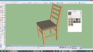 Make a simple chair  Google sketchup [upl. by Calli511]