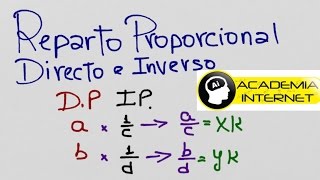 Como calcular Reparto Proporcional Directo e Inverso simultáneo [upl. by Miriam]