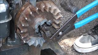 HOW TO FIX Rototiller PULL ROPE STARTER Briggs and Stratton engine sideshaft 2 3 4 5 HP models [upl. by Owiat864]