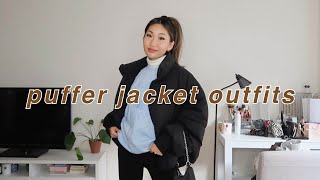 STYLING PUFFER JACKETS  CASUAL AND COMFY WINTER OUTFITS [upl. by Aserehs]