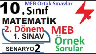 10 Sınıf Matematik 2 Dönem 1 Yazılı Örnek Senaryo Çözümleri  Senaryo 2  MEB örnek sorular ortak [upl. by Iot]