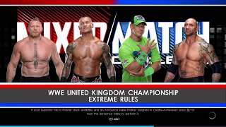 WWE Fatal 4 Way Extreme Rules Match Brock Lesnar John Cena Batista amp Randy Orton [upl. by Riggins191]