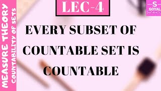 Every subset of countable set is countable  in hindicountable and uncountable sets [upl. by Jagir455]