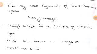 Synthetic Dyes Methyl Orange Synthesis Dr Ashok Kumar [upl. by Itoc]