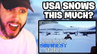 Brit Reacts to The 10 SNOWIEST STATES in AMERICA [upl. by Nahs]