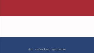 National Anthem of the Netherlands Instrumental with lyrics [upl. by Dolloff631]