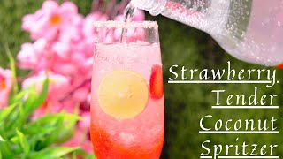 Strawberry Tender Coconut Spritzer  Valentines Recipe  NonAlcoholic Drink  Mocktail  Drinks [upl. by Anselmi]