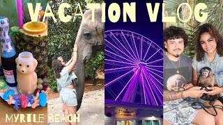 Vacation Vlog Myrtle Beach safari Top Golf baecation New restaurants etc [upl. by Bilski]