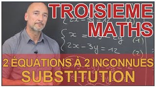 Système de 2 équations à 2 inconnues  Méthode par substitution  Maths 3e  Les Bons Profs [upl. by Attenyt]