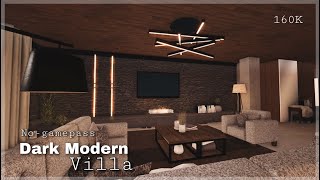 BLOXBURG  Dark Modern Villa  NoGamepass  House Speedbuild [upl. by Larimor]