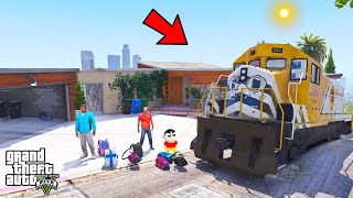 Franklin and Shinchan Enjoy Train Jo Journey From Los Santos TO Factory in GTA V [upl. by Albrecht]