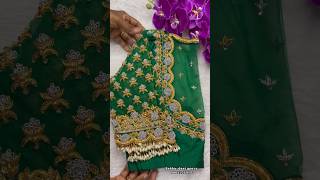 💚green blouse designs  netted blouse designs grand bridal blouse designs rekhadesigners shorts [upl. by Roldan953]