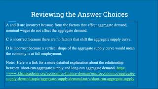 Aggregate Supply and Demand  Macro Economics  Question 9 [upl. by Aelram607]