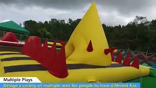 Giant inflatable obstacle course insane 5k course [upl. by Dredi876]