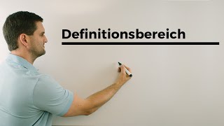 Definitionsbereich bei Funktionen  Mathe by Daniel Jung [upl. by Amaty339]