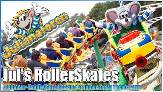 👟Juls RollerSkates🎢 Onride Roller Coaster🐁Julianatoren Theme Park Apeldoorn [upl. by Garzon]