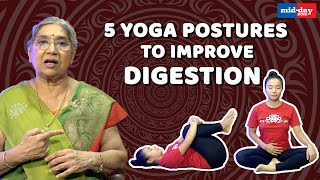 5 Yoga Postures To Improve Digestion  Stay Fit With Midday [upl. by Aivato]