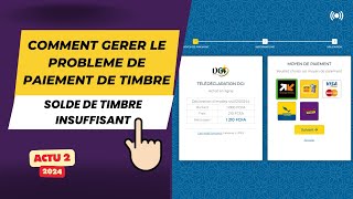 Télécharger attestation dimmatriculation gérer problème de paiement solde de timbre insuffisant [upl. by Aicsile]