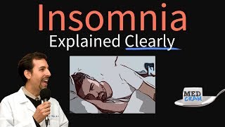 Insomnia Explained Clearly  Causes Pathophysiology amp Treatment [upl. by Nannarb517]