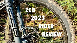 BEST MTB ENDURO FORK RockShox ZEB Ultimate 2023 RIDER REVIEW charger 3 🤤 mtb emtb [upl. by Glennon]