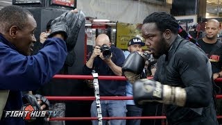 BERMANE STIVERNE LOOKING SHARP amp FAST FOR WILDER REMATCH FULL MEDIA WORKOUT  WILDER VS STIVERNE 2 [upl. by Maurine]