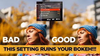 This setting is changing your bokeh eFront Curtain Shutter on Sony A7IV [upl. by Llenad]
