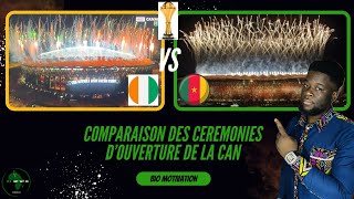 CAN 2023 Côté d’Ivoire Comparaison cérémonie d’ouverture Cameroun 🇨🇲 X Côte d’Ivoire 🇨🇮 [upl. by Brittan]