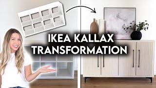 DIY IKEA HACK KALLAX TRANSFORMATION  FLUTED SIDEBOARD [upl. by Muirhead298]