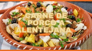 RECEITA TÍPICA PORTUGUESA🇵🇹 CARNE DE PORCO A ALENTEJANA [upl. by Siryt]