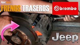 Como cambiar balatas o pastillas de freno traseras  Jeep Grand Cherokee [upl. by Ydahs535]