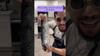 How to cut salmon seafood salmon homecook fish [upl. by Bennett940]