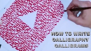 HOW TO WRITE CALLIGRAPHY CALLIGRAMS [upl. by Telracs]