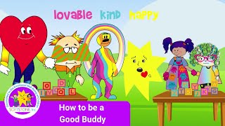 How to be a Good Friend for Kids  CJ learns how to Be a Good Buddy from Rainbow Rootie and friends [upl. by Warfield]