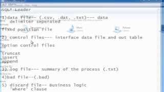 SQL SQL Loader Part1 [upl. by Aicenaj]