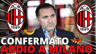 🛑💥 BOMBA ANNUNCIO UFFICIALE DIREZIONE CONFERMATA ULTIME NOTIZIE MILANO [upl. by Naivaf]