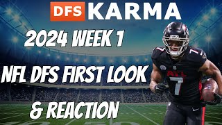 2024 NFL DFS Week 1 First Look  DraftKings Week 1 Lineup [upl. by Leonardo]