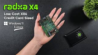 This New Credit Card Sized X86 SBC Runs Windows Or Linux Radaxa X4 [upl. by Bolger]