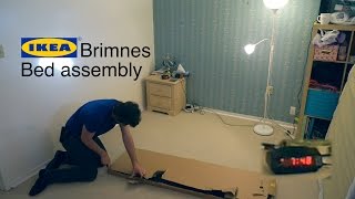 IKEA BRIMNES BED FRAME Assembly TimeLapse [upl. by Drannel]