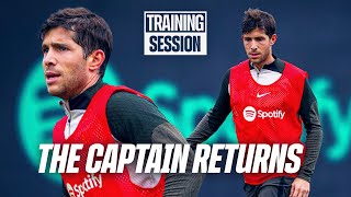 SERGI ROBERTO BACK WITH THE SQUAD  FC Barcelona training 🔵🔴 [upl. by Eide]